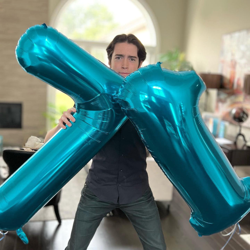 Number 9 Balloon by [Brand Name] - 40 Inch Light Blue Giant Foil Balloon for 9th Birthday Party Decorations
