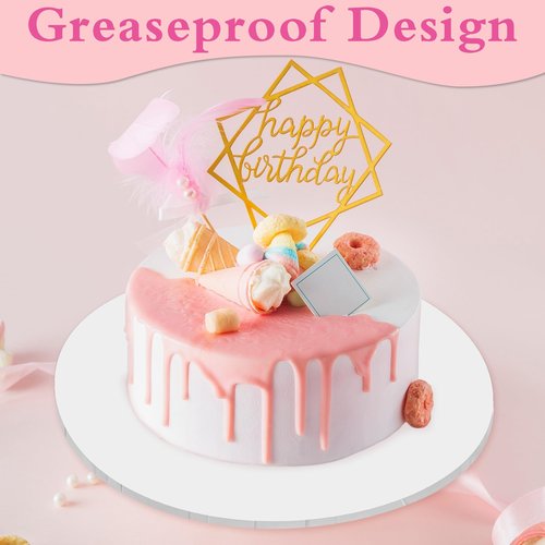 3PK Cake Boards,12 Inch Round Sturdy 1/3 Inch Thick Cake Drums,Disposable Cake Plates-White Food Grade Cardboard for displaying Cakes,Bread, Desserts,Cake Drums