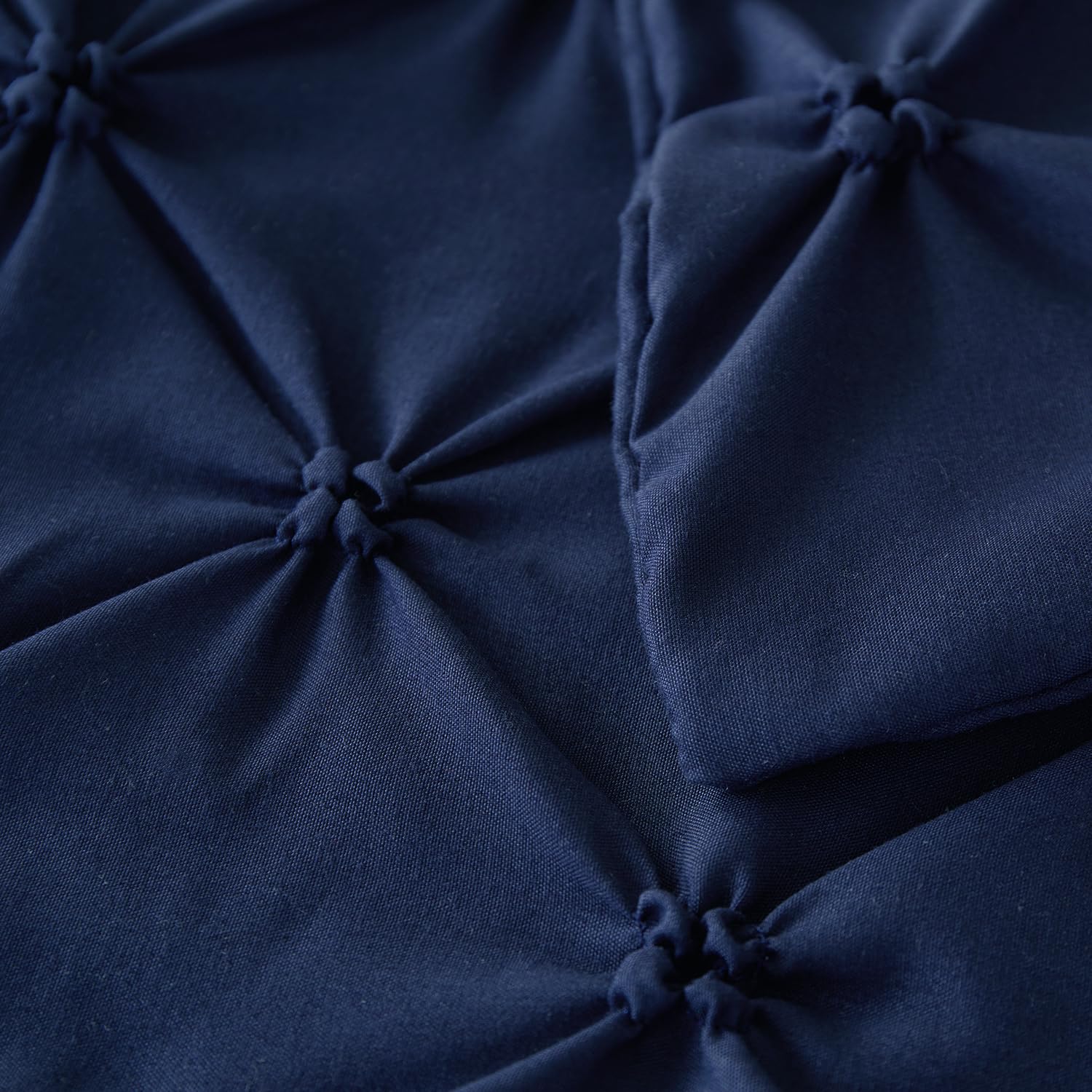 Vaulia Lightweight Microfiber Decorative Pillow Shams, Pinch Pleat Design Standard Size 20"x 26", Navy Blue 2 Pack