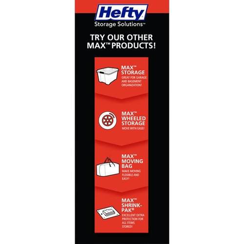 Hefty MAX Shrink-Pak Vacuum Seal Storage Bags for Clothing, Travel, Bedding | Tear-Proof, Dual-Valve Space Saver Compression Bags - 1 Large, 1 XL, 1 Jumbo