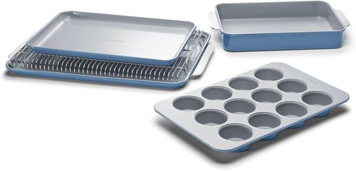 Caraway Nonstick Ceramic Bakeware Set | 5-Piece Assorted Baking Pans & Sheets - Non-Toxic, Slate Color