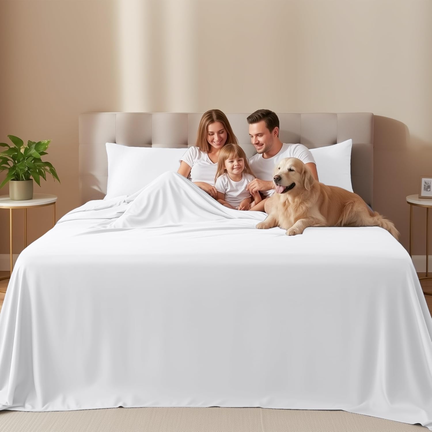 Utopia Bedding Full Size Sheet Set - Soft, Breathable Microfiber | 4-Piece White Bed Sheets