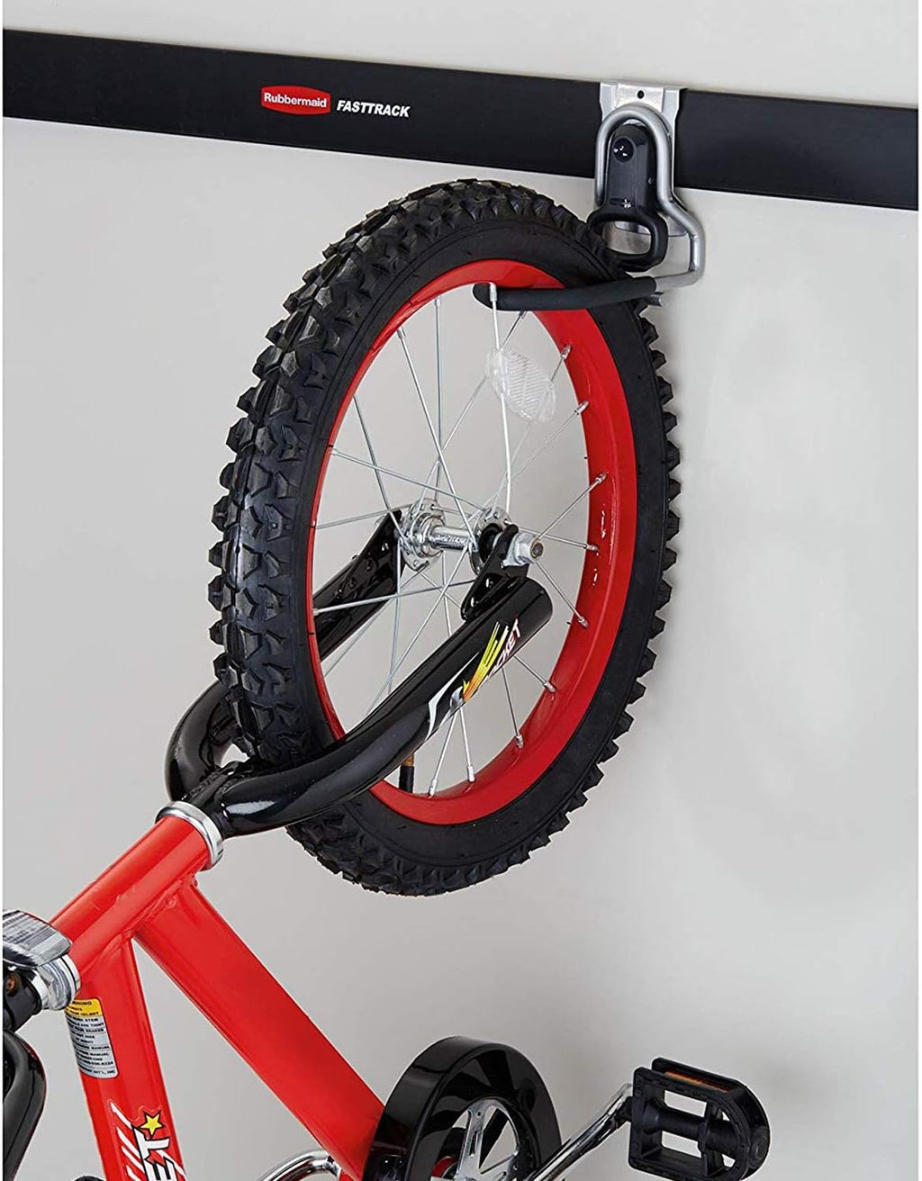 Rubbermaid Heavy-Duty Bike Hooks - Universal Vertical Wall Mount Garage Storage Organizer | 6 Pack