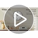 Modern Gold Wall Clock - 8 Inch Silent Battery Operated Decor