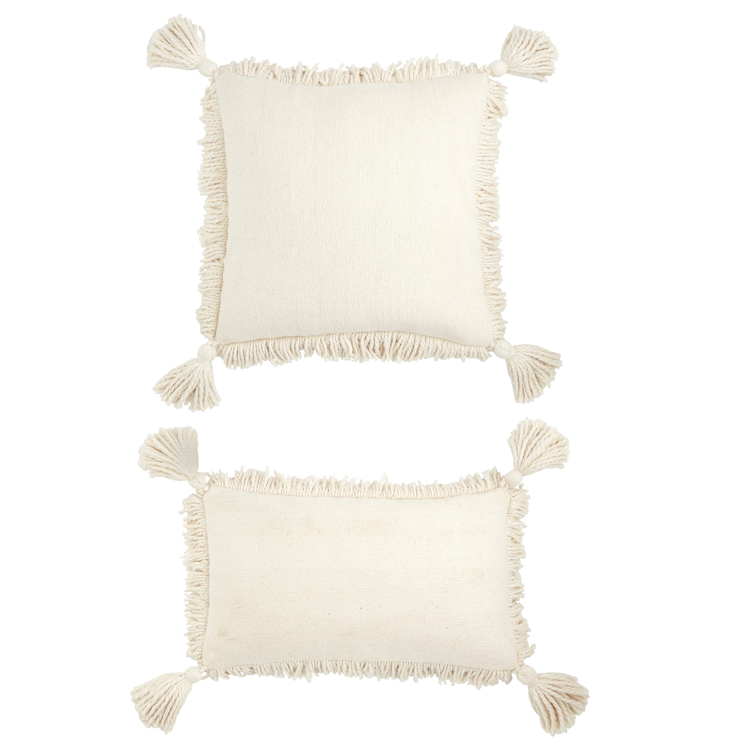 Mud Pie Fringe Tassel Pillow, 20" x 20", Square