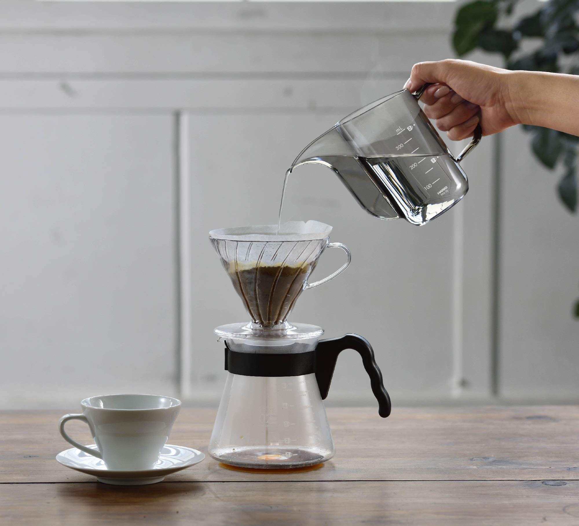 Hario V60 "Air" Drip Kettle, 350ml, Clear Black