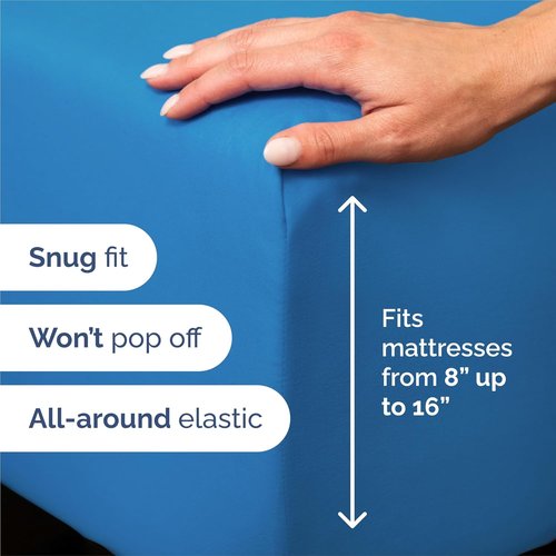 King Size 4-Piece Sheet Set - Comfy, Breathable & Cooling Hotel Luxury Bedding - Deep Pockets, Soft & Wrinkle-Free - Oeko-Tex Certified - Royal Blue