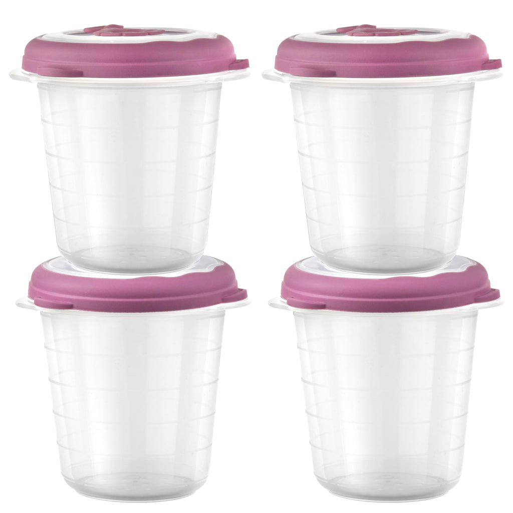 12 oz Plastic Soup Freezer Containers With Lids Reusable, Airtight Microwave Food Storage Container For Meal Prep Home-Made Soup To Go, Dishwasher Safe, Steam Vent Lids BPA-Free - 1.5 Cup - Set of 4