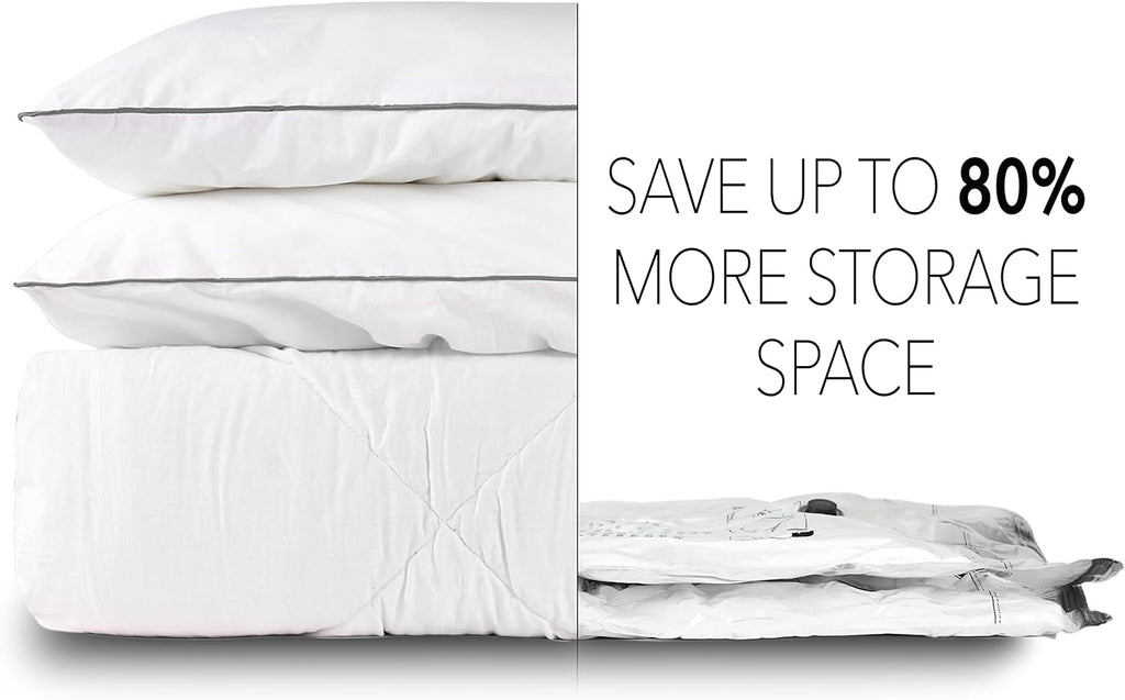 SpaceAid Jumbo Vacuum Storage Bags - Space Saver Compression Bags for Bedding & Clothes | X-Large 3 Pack