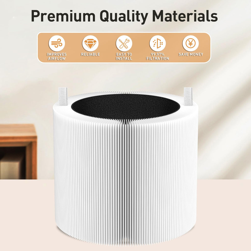 APRIL-FLOWER 411i & 411a Max Replacement Filter Compatible with Blue Pure 411i & 411a Max Air Puri-Fier, 2 Pack Blue Pure 411i Max F4MAX Particle and Activated Carbon Filter