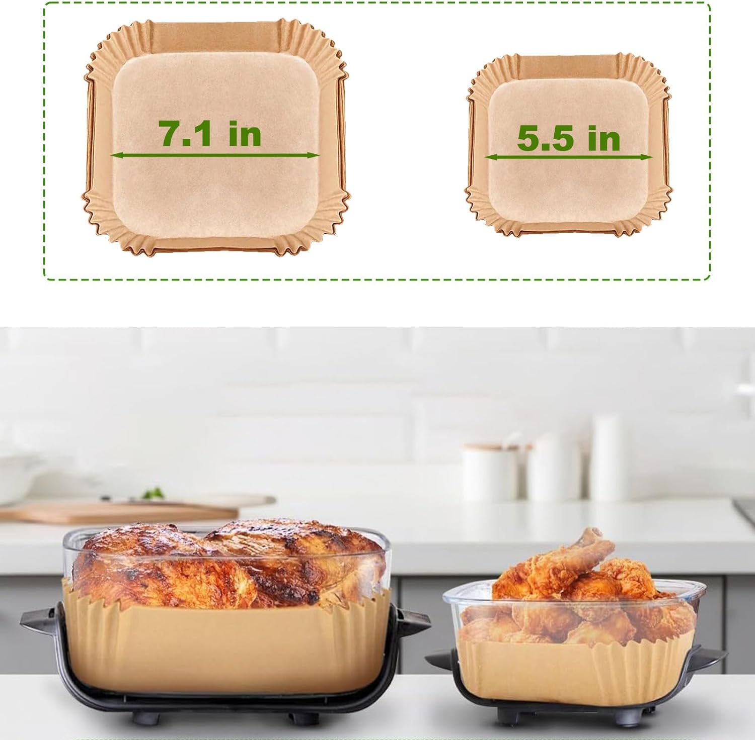 Ninja Crispi Air Fryer Liners - Non-Stick Disposable Accessories | 250 Pcs for 4-in-1 Cooking System
