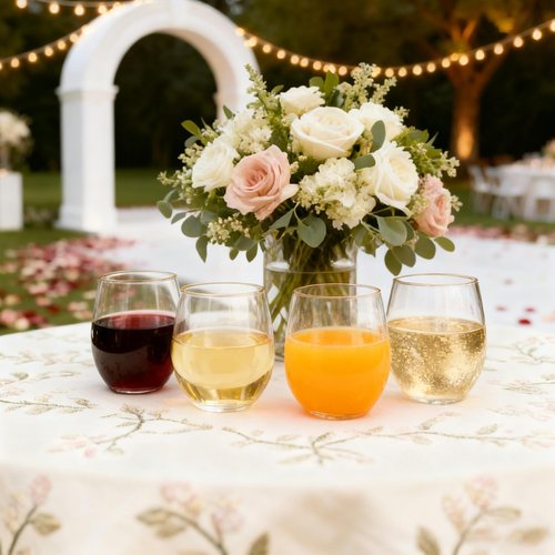 24 Pack 12oz Plastic Stemless Wine Glasses, Disposable Clear Wine Cups - Shatterproof, Unbreakable & BPA-Free, Recyclable Drinkware for Wedding Reception, Birthday Party, New Year, Holidays & Events