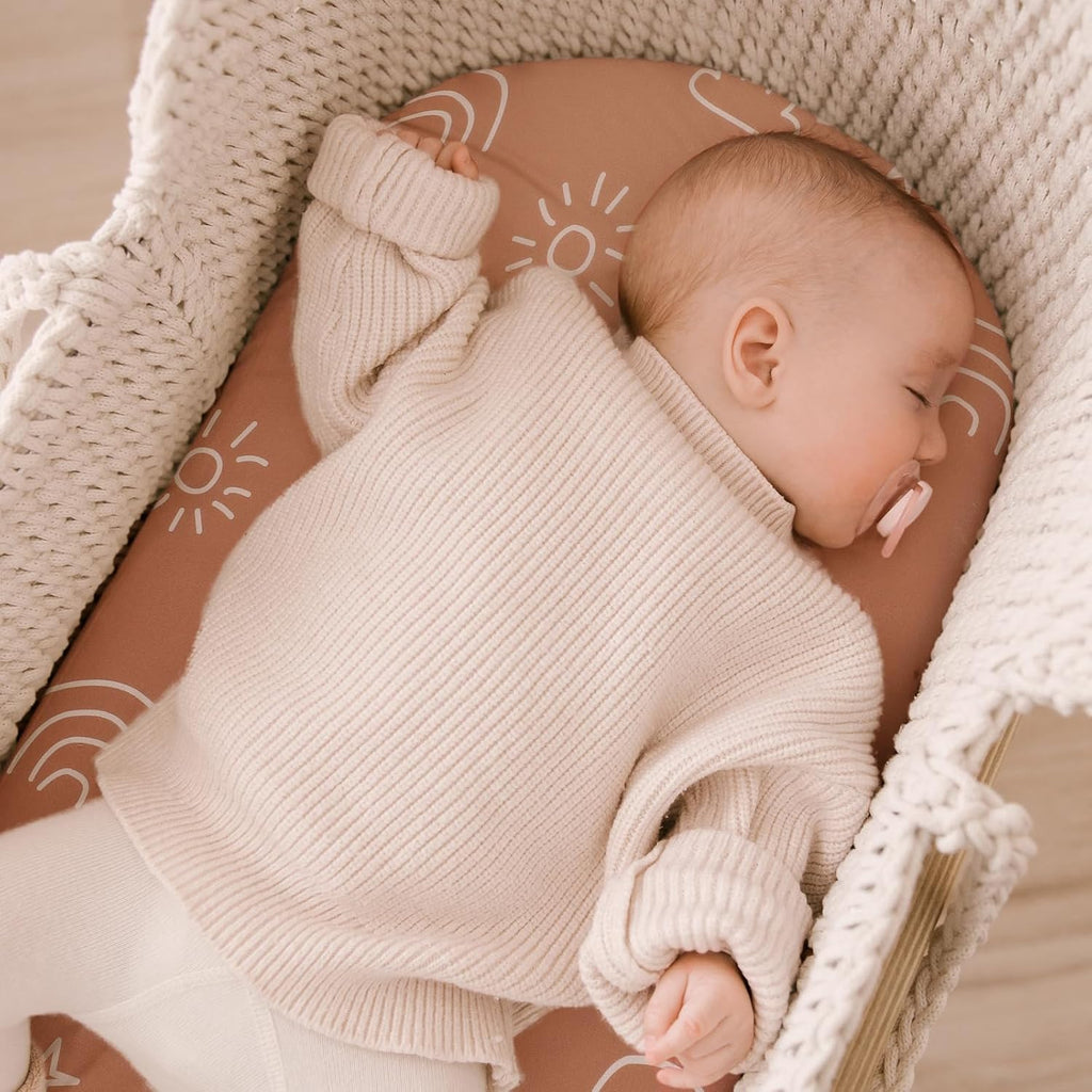 Yoofoss Fitted Bassinet Sheets Set - 3-Pack Soft & Breathable for Halo Bassinest | Brown & Animal Prints