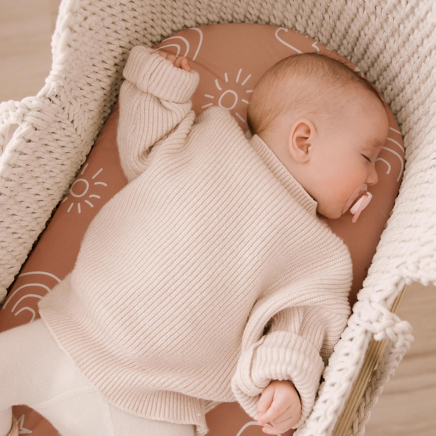 Yoofoss Fitted Bassinet Sheets Set - 3-Pack Soft & Breathable for Halo Bassinest | Brown & Animal Prints