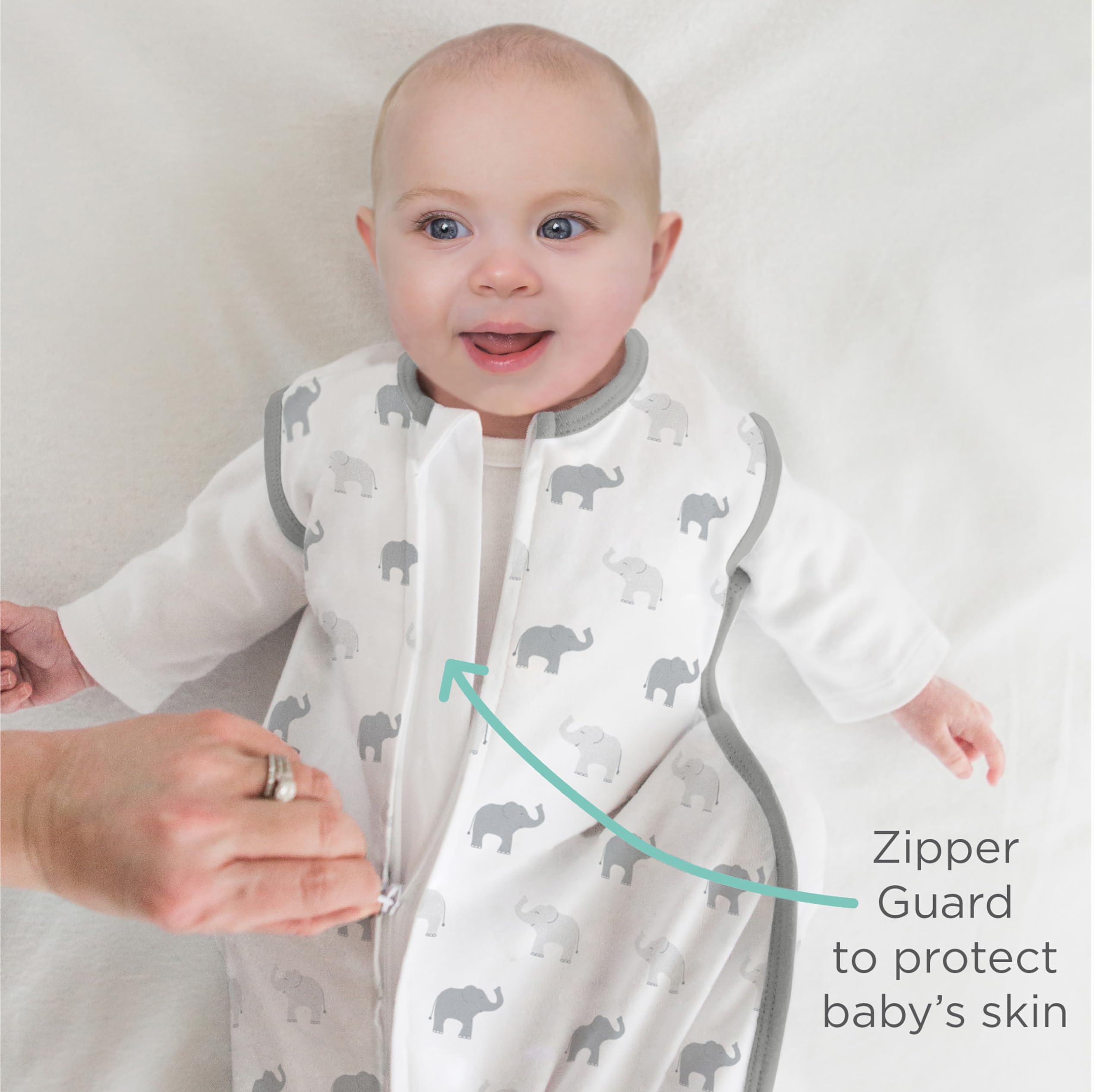Amazing Baby Cotton Muslin Sleeping Sack, For Baby Boy or Girl, Wearable Blanket with 2-way Zipper, Zebras, Black, Medium (6-12 Month)