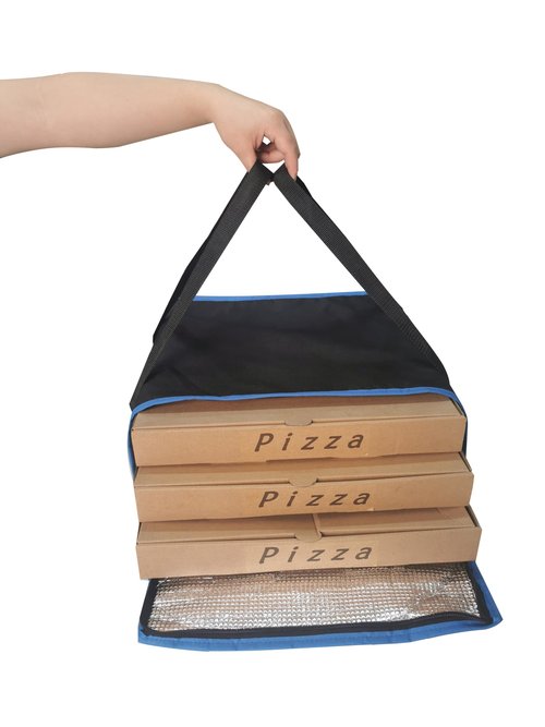 ATYARD Pizza Delivery Bag, 18" x 18" x 7" Pizza Warmer Bags for Carry Hot, Insulated Food Delivery Bag, Insulated Grocery Bags, Holds up to 3 Fresh Pizzas.