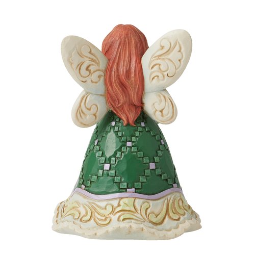 Enesco Jim Shore Heartwood Creek Irish Fairy Holding Shamrocks Figurine, 4.17 Inch, Multicolor, Green,Purple