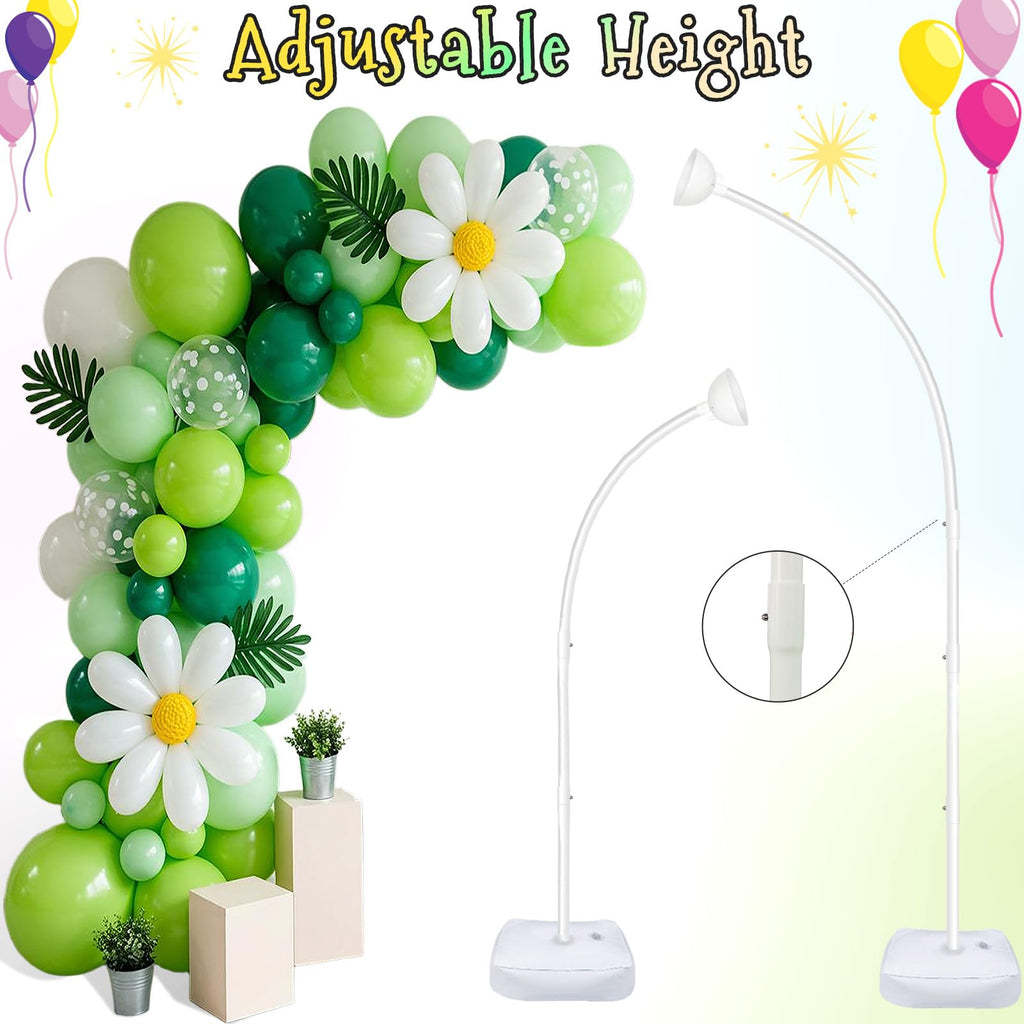 AerWo Lighted Balloon Arch Kit 8.2FT & 6FT, Free Bending Top Half Balloon Arch Stand with Base, Floor Frame for Wedding Birthday Party Baby Shower Yard Lawn Home Christmas Decorations