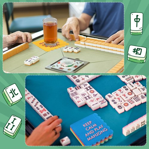 Tinlade 50pcs Mahjong Napkins 4 Colors with Funny Sayings 3-ply 10" x 10" Cocktail Napkins for Mahjong Game Nights Gatherings Themed Party Supplies Gift for Game Lovers Friends Hostess