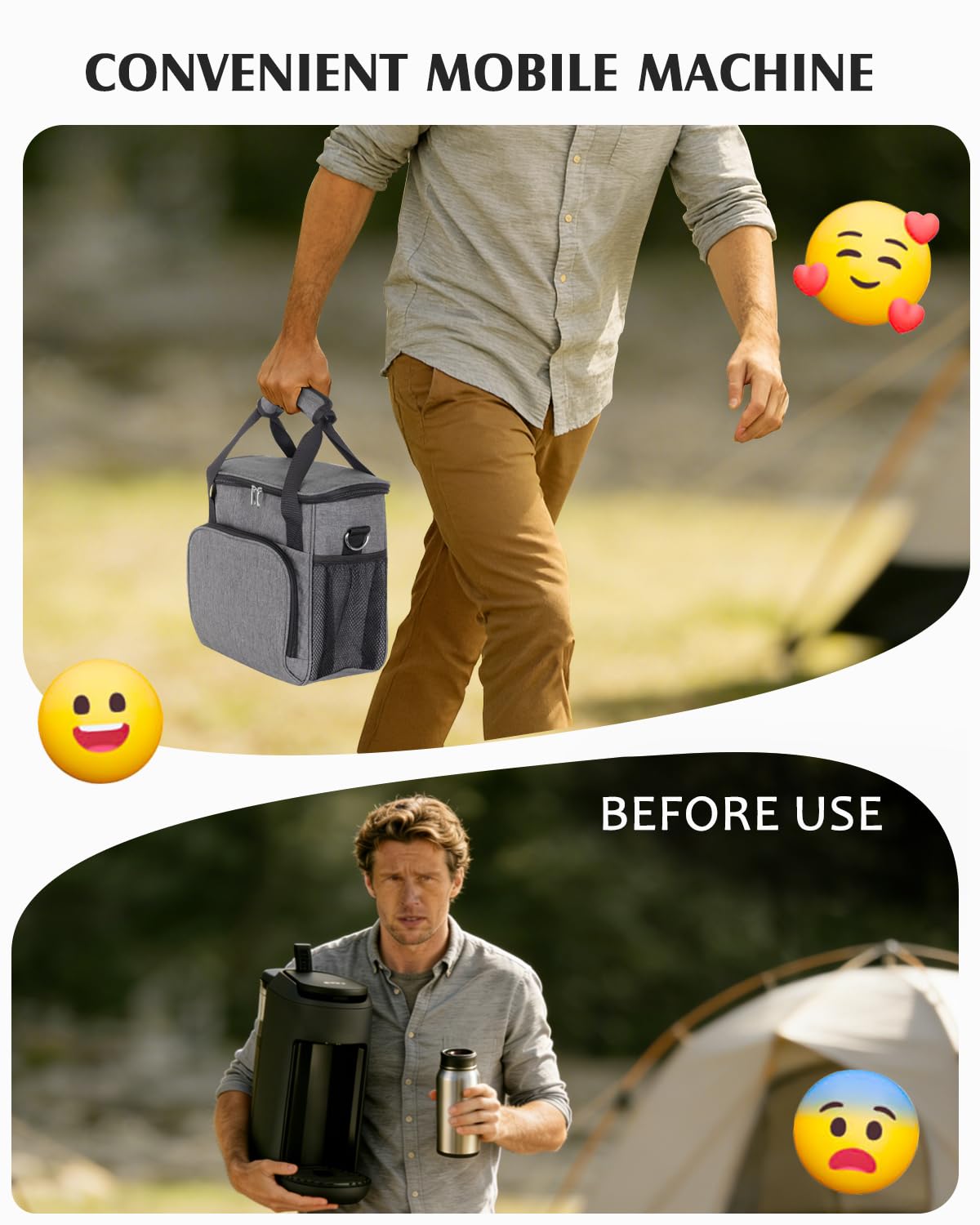 JISHAHS Travel Carrying Bag for Keurig K-Mini Mate Coffee Maker, Single Serve Coffee Brewer Portable Storage Bag with 3-Way Carry, Padded Multi-Pocket Storage Accessories