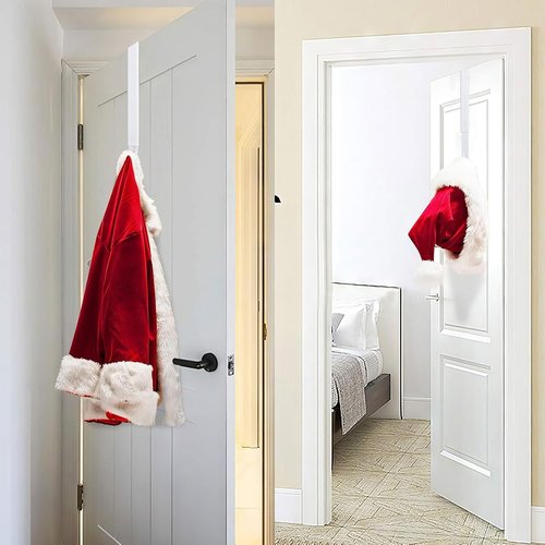 HEYHOUSE Wreath Hanger - Adjustable 14.9-25 Inch Metal Hook for Front Door | Supports 20 lbs Christmas Wreaths