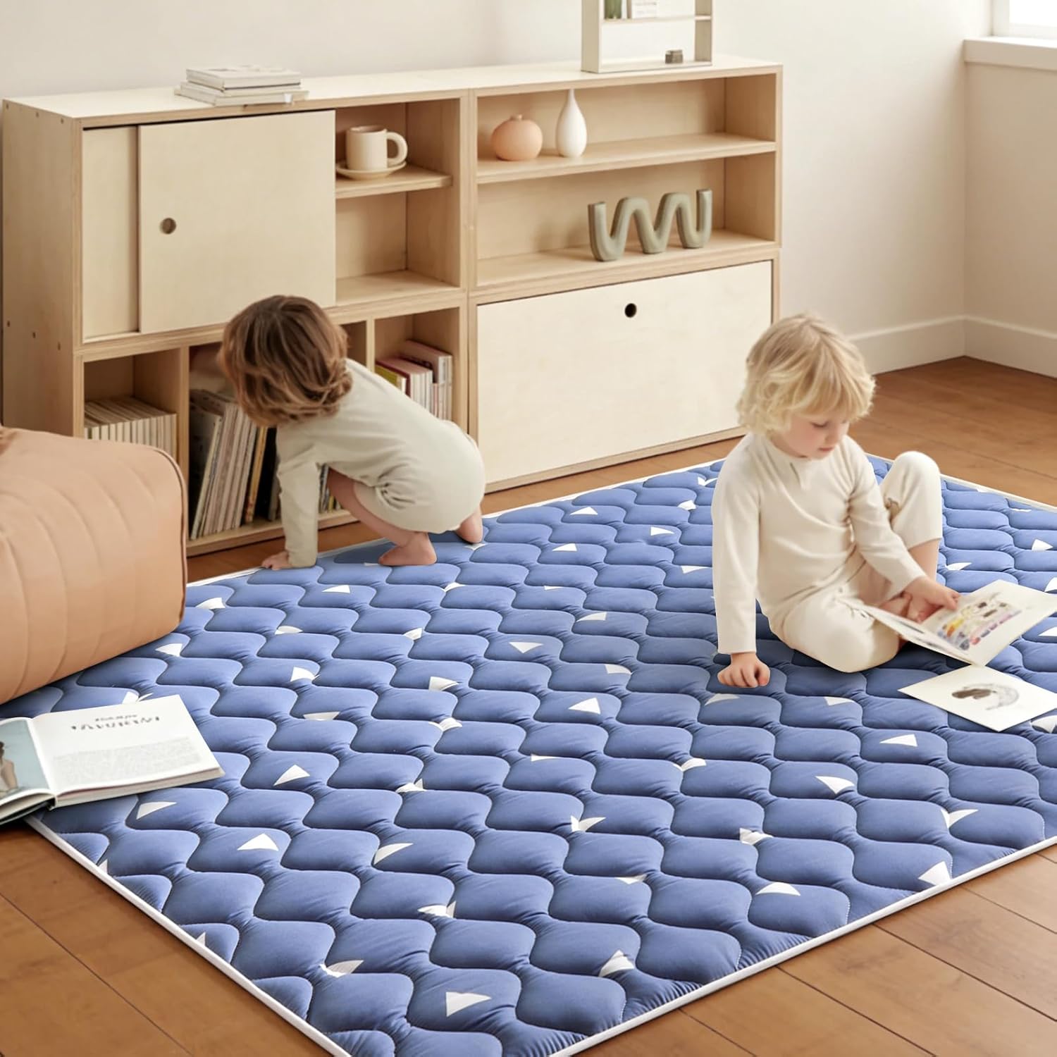 Premium Foam Baby Play Mat - Non-Slip Cushioned Crawling Mat for Infants | 50x50 One-Piece Design