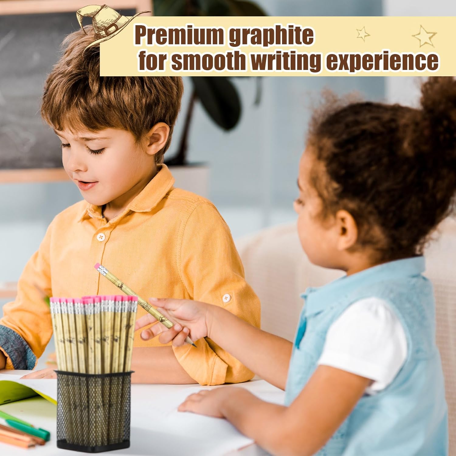 Tenceur Wizard Party Favors - 100 Magical Castle Pencils with Eraser Heads | Perfect for Kids' Birthdays & School Supplies