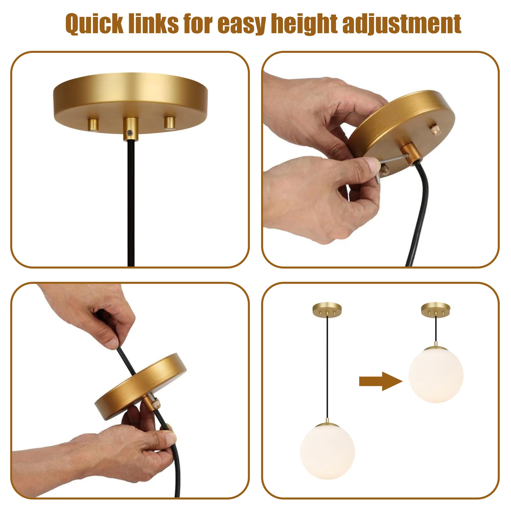 MAYOMAJO 6 Inches Light Canopy Kit with Heavy Duty Replacement Ceiling Cover Plate & Mounting Hardware for Lighting Fixtures Chandelier Pendant Lamp or DIY Project (Brass)
