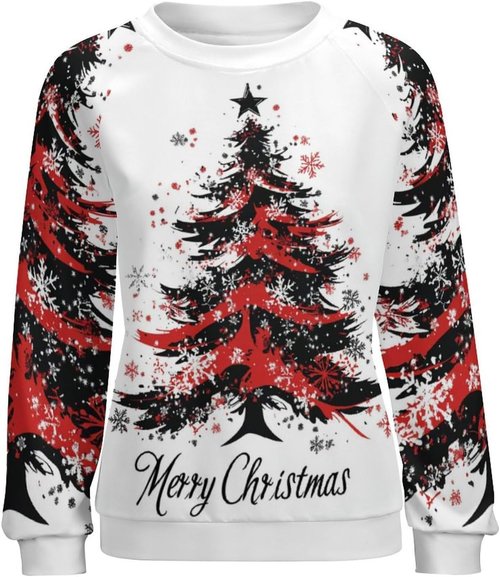 Domirica Women's Festival Sweatshirt - Funny Casual Crewneck Pullover | Long Sleeve Holiday Top