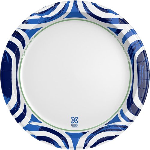 Dixie Paper Plates - Heavy Duty 10 Inch, 44 Count | 3X Stronger & Microwave-Safe | Soak-Proof