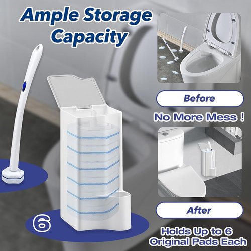 Clorox Toilet Holder - Space-Saving Wall-Mount & Free-Standing Storage for Disposable Pads | 2-Pack