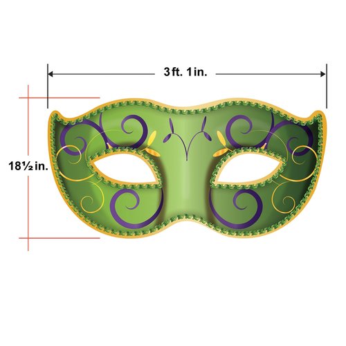 Beistle 8 Piece Jumbo Mardi Gras Decorations Masquerade Mask Cutouts New Orleans Party Décor