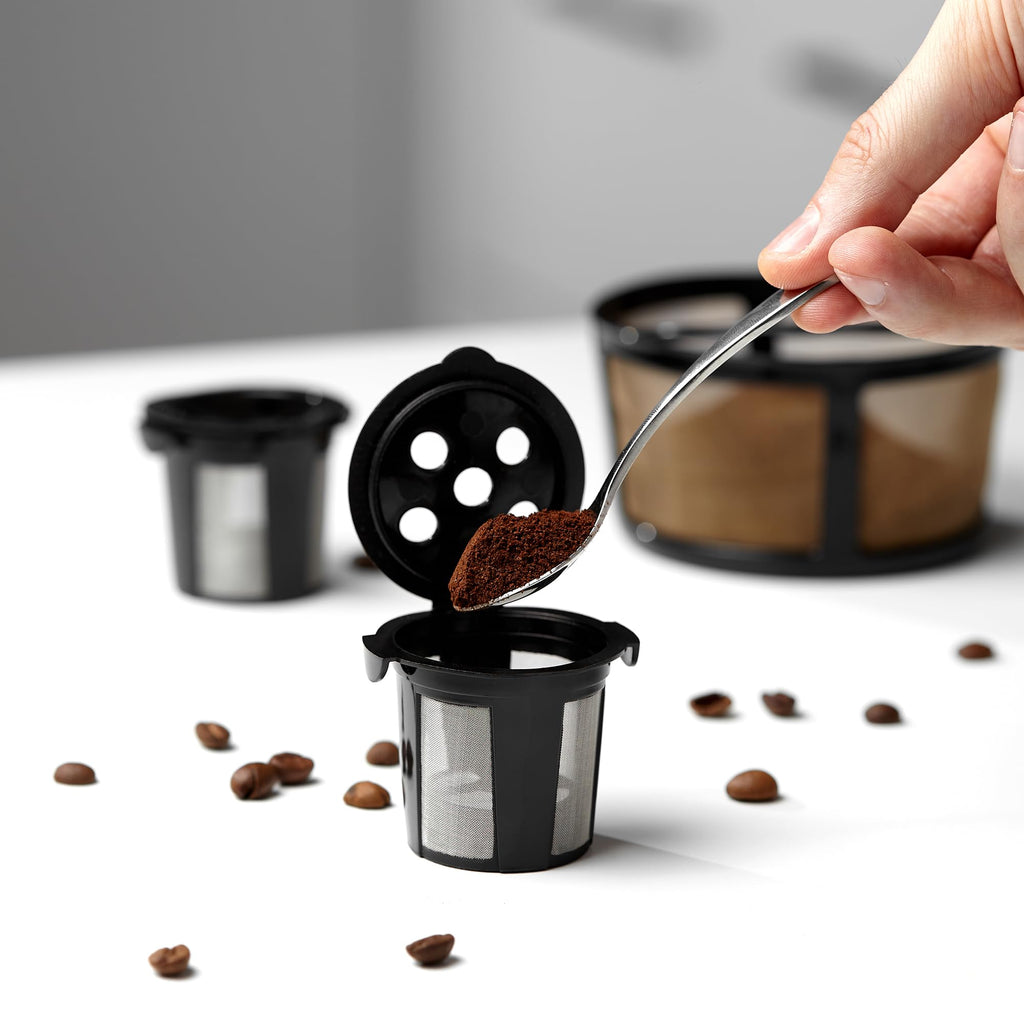 2 Reusable K Cups and Basket Coffee Filter for Keurig K-Duo Hot & Iced Single Serve & Carafe Coffee Maker with MultiStream Technology (Gen 2)