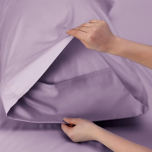 Bedsure Cooling Sheets - Twin XL Bamboo Rayon | Breathable & Soft Hotel Luxury Bedding in Lilac