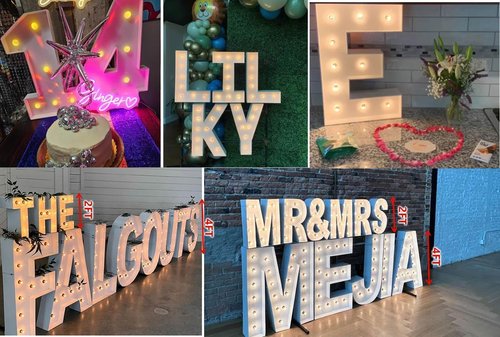 JoyBox Design 2FT Marquee Light Up Letters Numbers, Mosaic Balloon Frame, Party Decoration for Birthday, Wedding, Anniversary, Graduation – Number 3