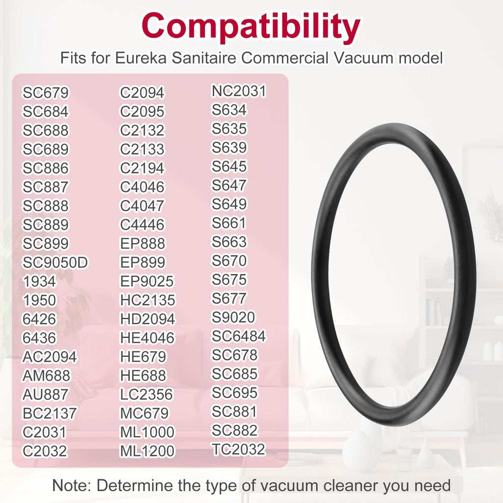 Vacuum Belt 30563B Fits for Sanitaire Eureka Vacuum Cleaner SC679K C2094 Belt, Style Round Vacuum Cleaner Belts (10 PCS)