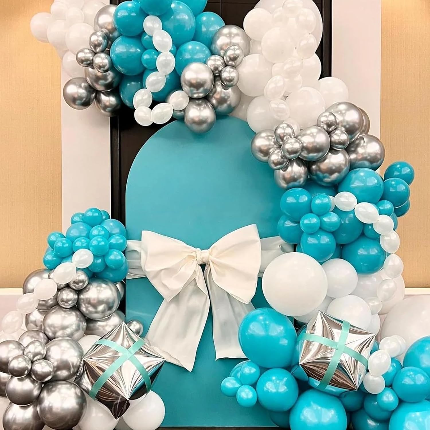 Voircoloria 105-Piece Teal Latex Balloons - 12-Inch Party Decorations for Birthdays, Baby Showers & Weddings