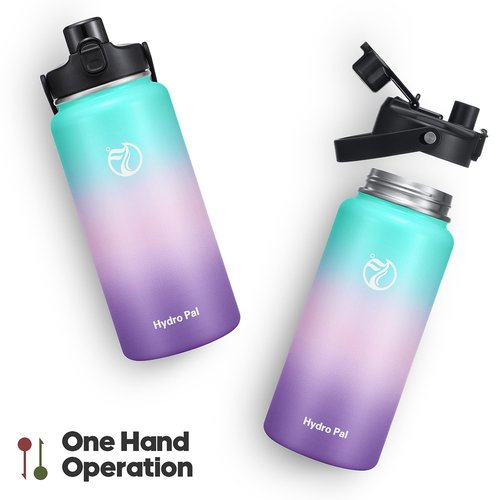 Half Gallon Insulated Water Bottle With 2-in-1 Lid (Chug/Straw), 64oz Double Walled Vacuum Stainless Steel, Wide Mouth Insulated Thermos Water Jug