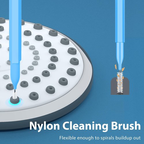 Lumkew Multiszie Shower Head Cleaner Tool, Shower Head Cleaning Brush for Small Hole Nozzle with Storage Boxes, Showerhead Cleaner Picks Unclogger for Household Bathroom, 30 Pcs