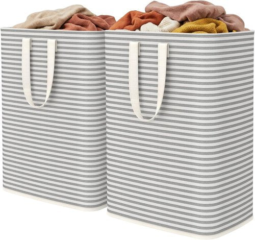 Lifewit Laundry Basket - 65L Collapsible Hamper with Reinforced Handles | Waterproof Design, Grey