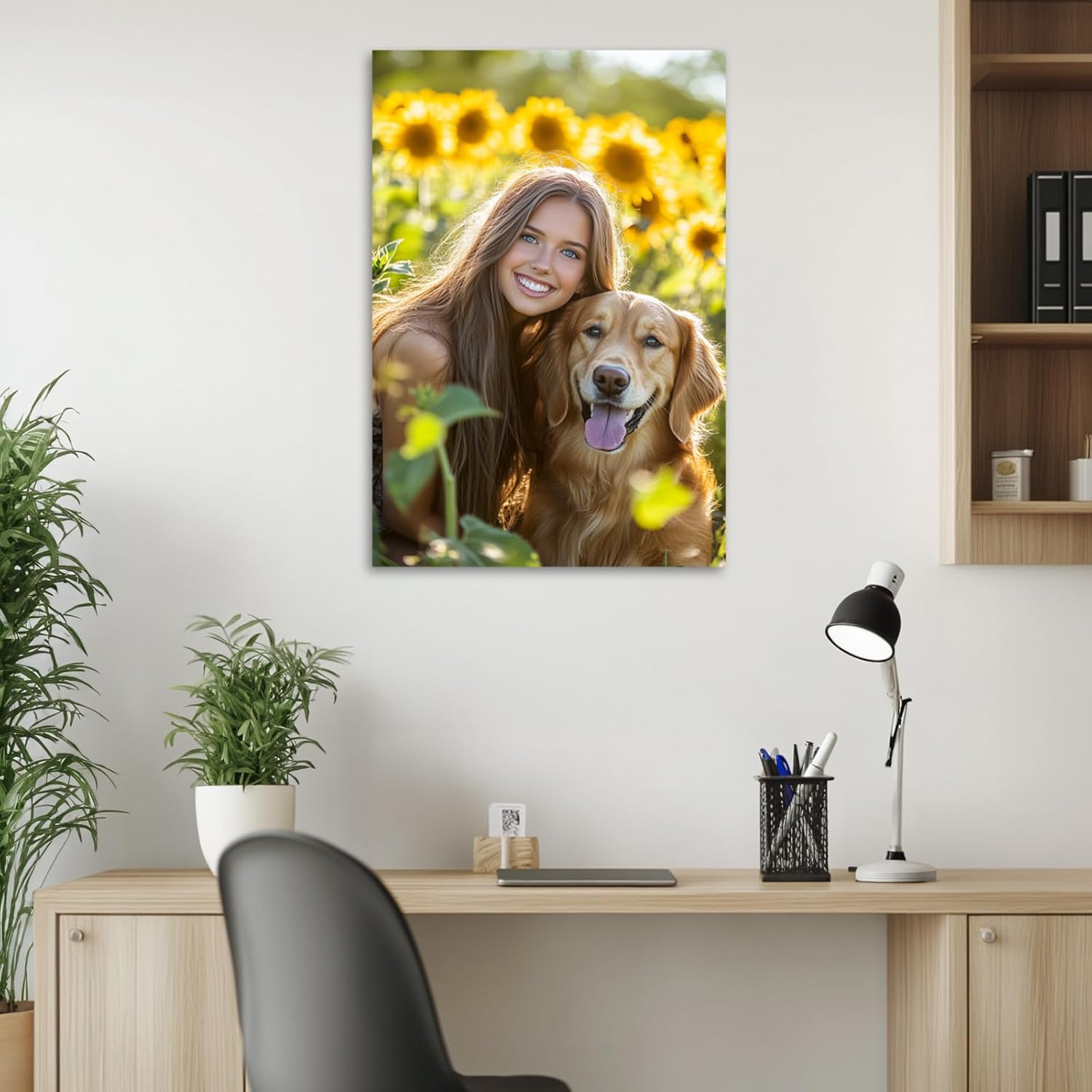 Skiennix Personalized Photo Canvas Print - Custom Wall Art for Family & Pets | Perfect Gift for Any Occasion