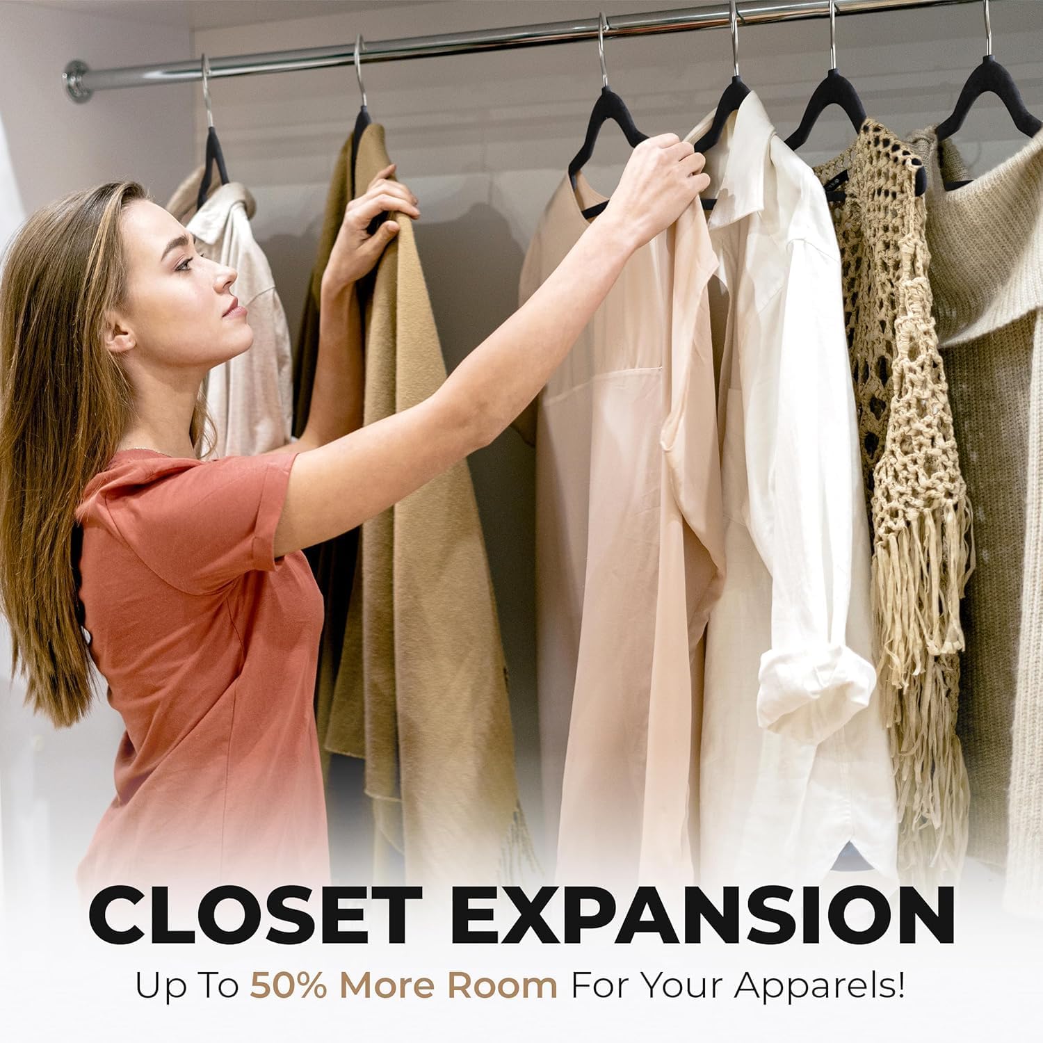 Modern Space Velvet Hangers - 200 Pack Slim Space-Saving Design for Shirts, Pants, and Dresses