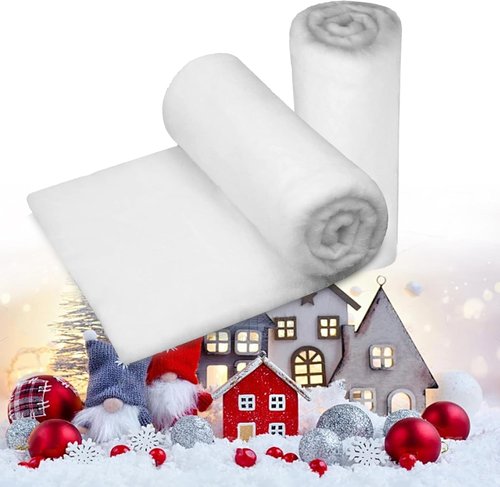 Fake Snow Blanket by [Brand Name] - Soft Fluffy 3 X 8 Ft Artificial Snow for Christmas Decor