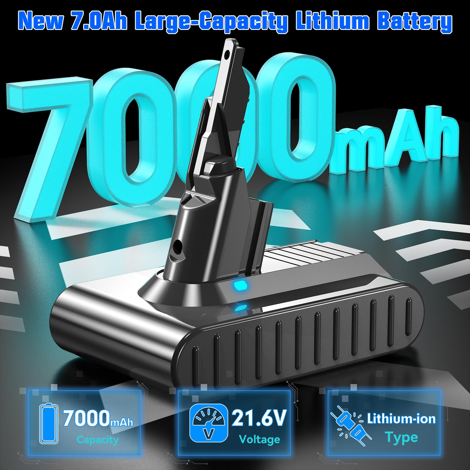 Nonbliep Upgraded 7000mAh V7 Animal Battery Replacement for SV11 V7 Battery
