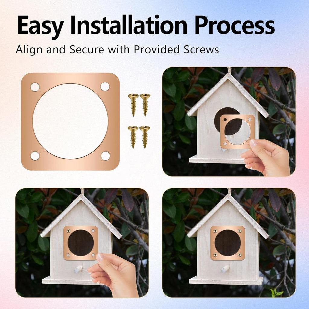 Skiennix Birdhouse Predator Guard - Copper Metal Protector for Eastern Bluebirds | 1.5-Inch Hole