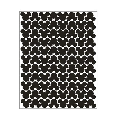 176pcs Cartoon Mickey Mouse Head Art Wall Decals for Kids Room Boy Bedroom Vinyl Wall Decor Nursery Kids Wall Stickers (Black)