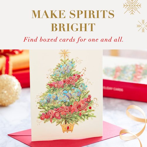 Joy Wreath Holiday Boxed Cards, 16-Count