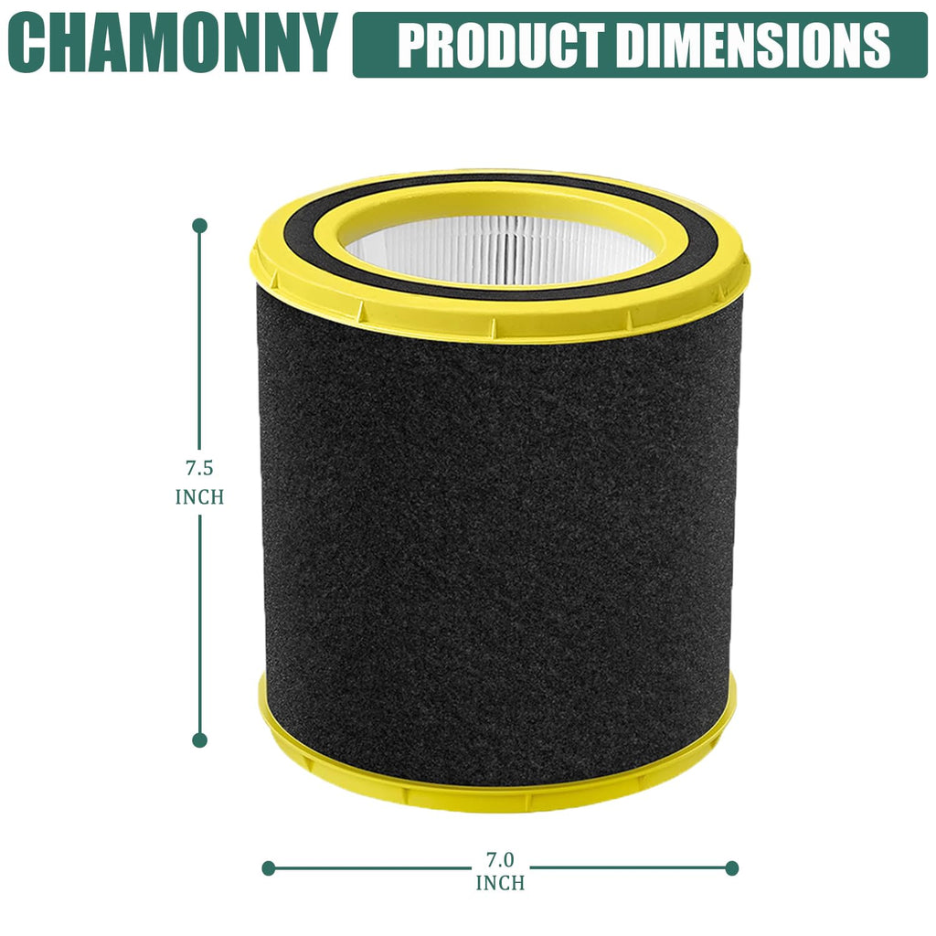 CHAMONNY AC4700B Replacement Filter FLT4700 M, Compatible with Germ Guardian AC4700, AC4700BDLX, AC4711W, AC4625, AC4625WDLX Air Purifiers, Part Number #FLT4700 & #FLT47CB4, 2Pack