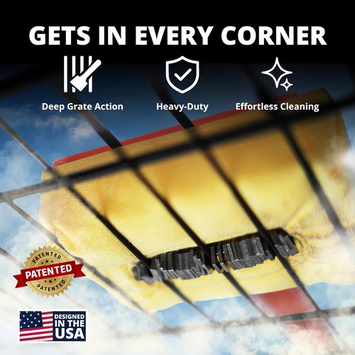 Grill Rescue BBQ Cleaning Head - Bristle-Free Grill Brush for Cast Iron & Stainless Steel Grates | Durable & Unique
