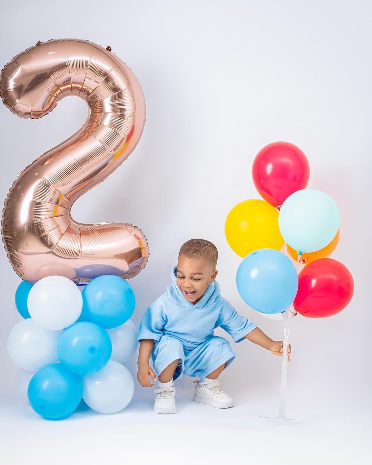 Rose Gold Number 1 Balloon - 40 Inch Shiny First Birthday Decoration for Boys & Girls